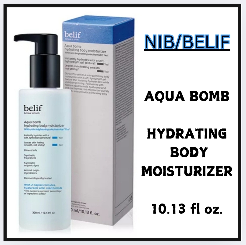 🔥 NEW / INBOX / BELIF AQUA BOMB HYDRATING BODY MOISTURIZER  10.13 fl oz